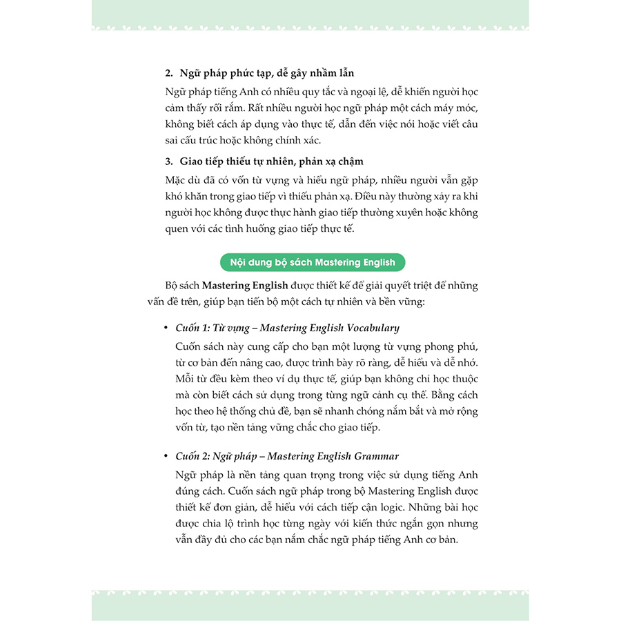 Mastering English Vocabulory - 180 Ngày Làm Chủ Từ Vựng Tiếng Anh