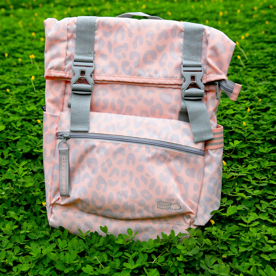 Ba Lô Clever Hippo BKU5202/PINK-GREY Roller Da Báo Kool Urban