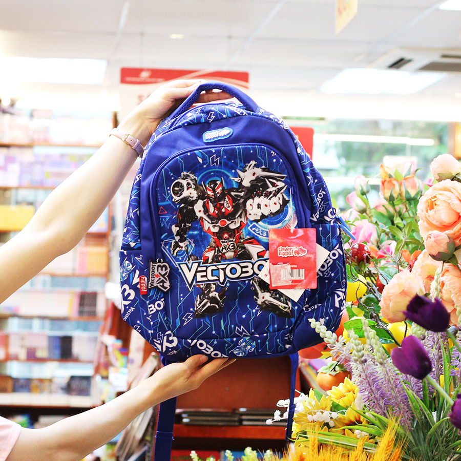 Ba Lô Clever Hippo BV0112/BLUE Easy Go - Siêu Robo Vectobot Xanh Dương