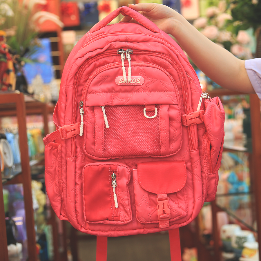 Ba Lô Học Sinh Sakos Bambie Star Pink
