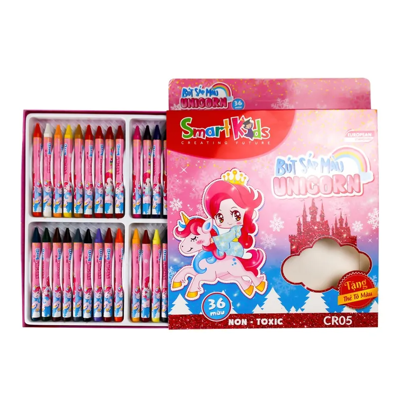 Bút Sáp Màu Smartkids Gift Unicorn CR05 36 Màu