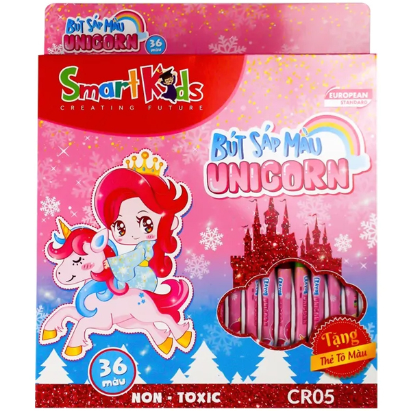 Bút Sáp Màu Smartkids Gift Unicorn CR05 36 Màu
