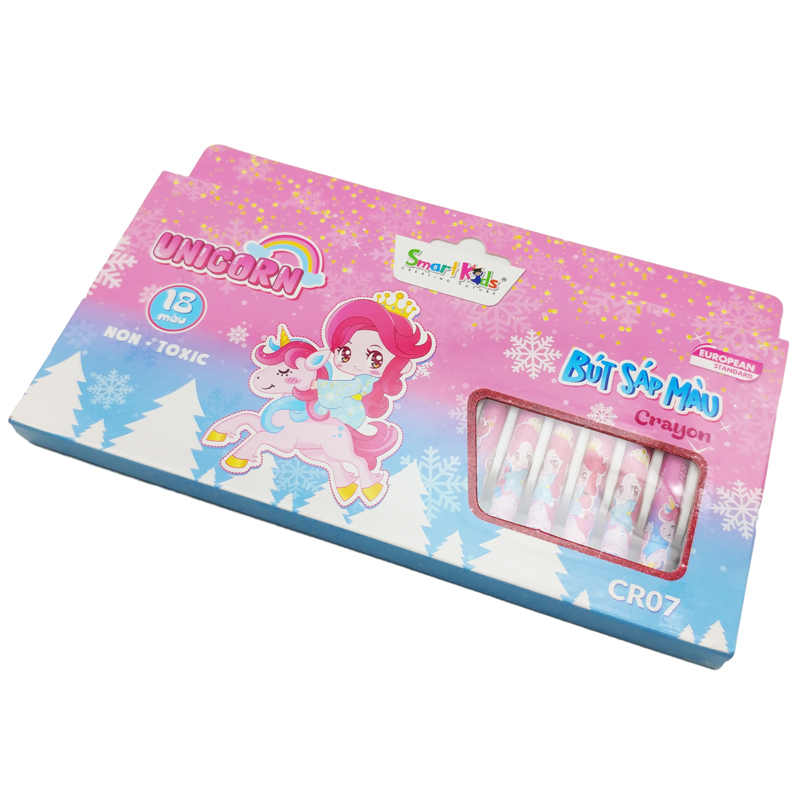 Bút Sáp Màu Smart Kids Unicorn 18 Màu Cr07