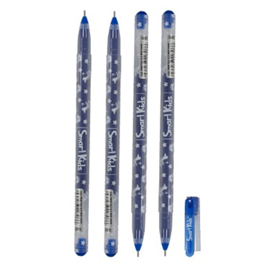 Combo 4 Bút Gel Smart Kids Dino G01 Mực Xanh 0.5mm