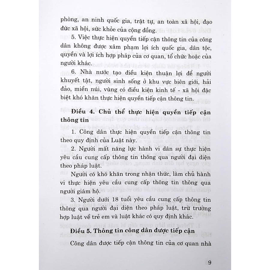 Luật Tiếp Cận Thông Tin (Hiện Hành)