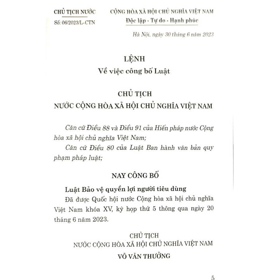 Luật Bảo Vệ Quyền Lợi Người Tiêu Dùng