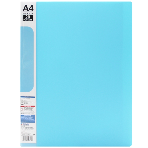 Bìa 20 Lá A4 Flexoffice FO-DB007/NĐ Màu Xanh Dương