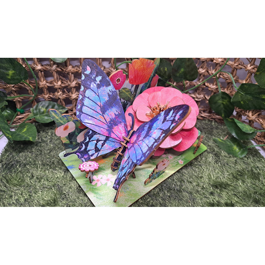 Mô Hình Gỗ Puzzle 3D - Bướm Và Môi Trường Sống Của Nó 1926 (68041)