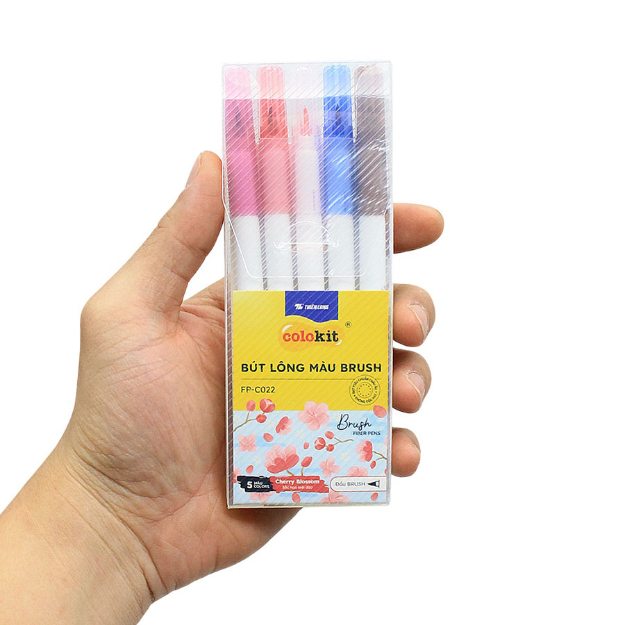 Bút Lông Màu Đầu Brush Colokit FP-C022 Cherryblossom 5 Màu