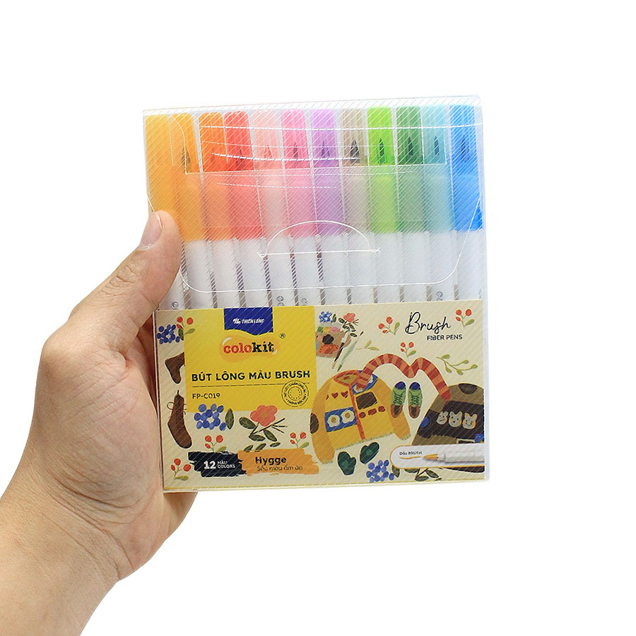 Bút Lông Màu Đầu Brush Colokit FP-C019 Hygee 12 Màu
