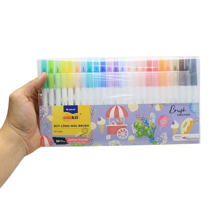 Bút Lông Màu Đầu Brush Colokit FP-C018 Cotton Candy 24 màu