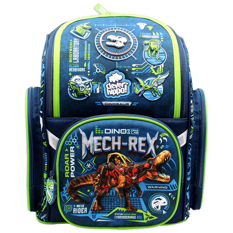 Ba Lô Chống Gù Clever Hippo Fancy Mech Rex Dino BD1222/Blue