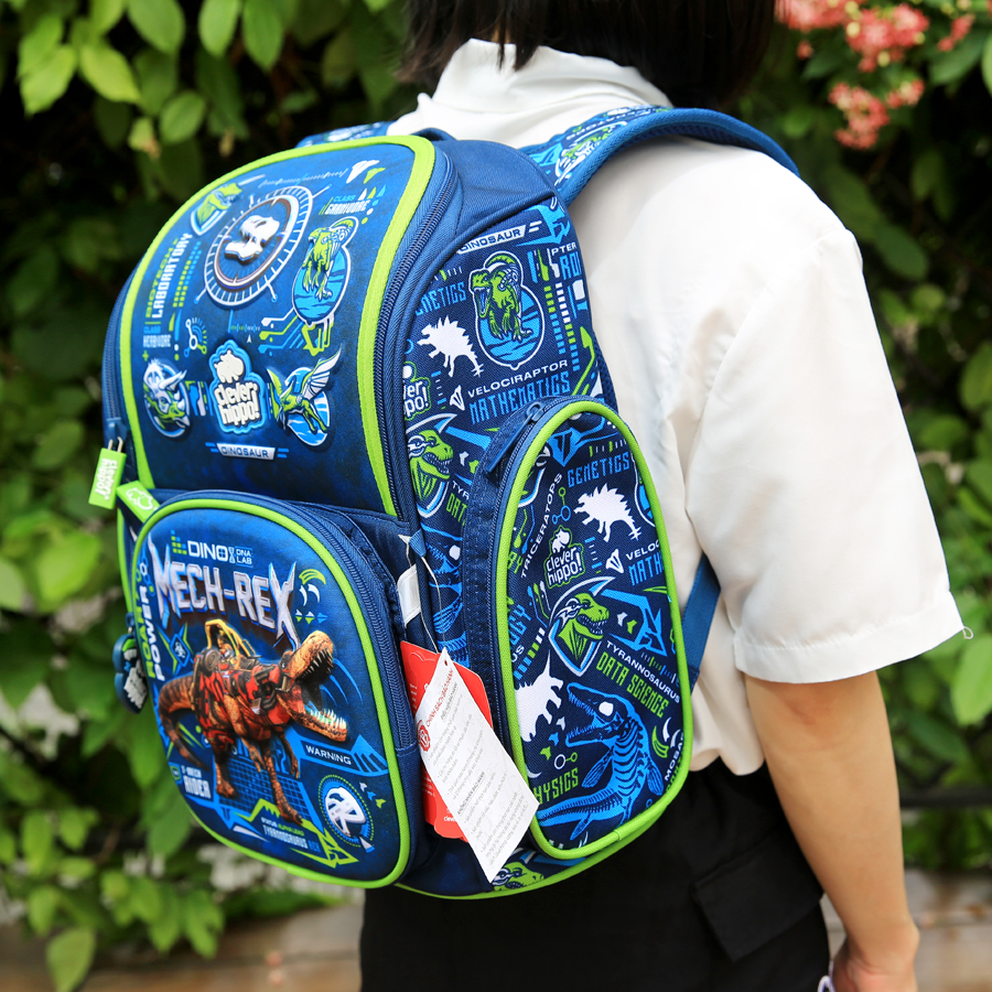 Ba Lô Chống Gù Clever Hippo Fancy Mech Rex Dino BD1222/Blue