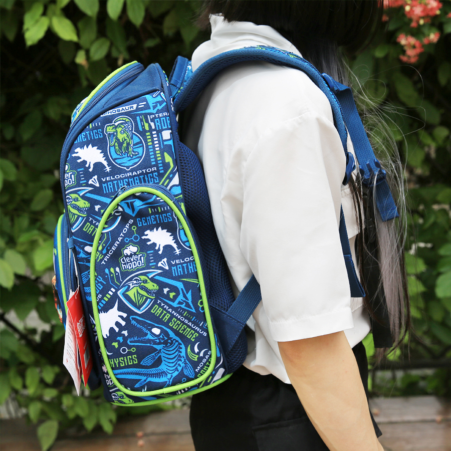 Ba Lô Chống Gù Clever Hippo Fancy Mech Rex Dino BD1222/Blue