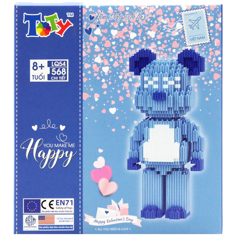Đồ Chơi Xếp Hình Xếp Hình Mini Toty Gấu Tình Yêu LQ54
