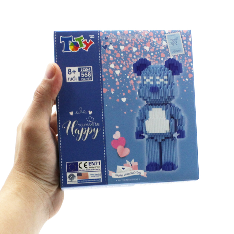 Đồ Chơi Xếp Hình Xếp Hình Mini Toty Gấu Tình Yêu LQ54