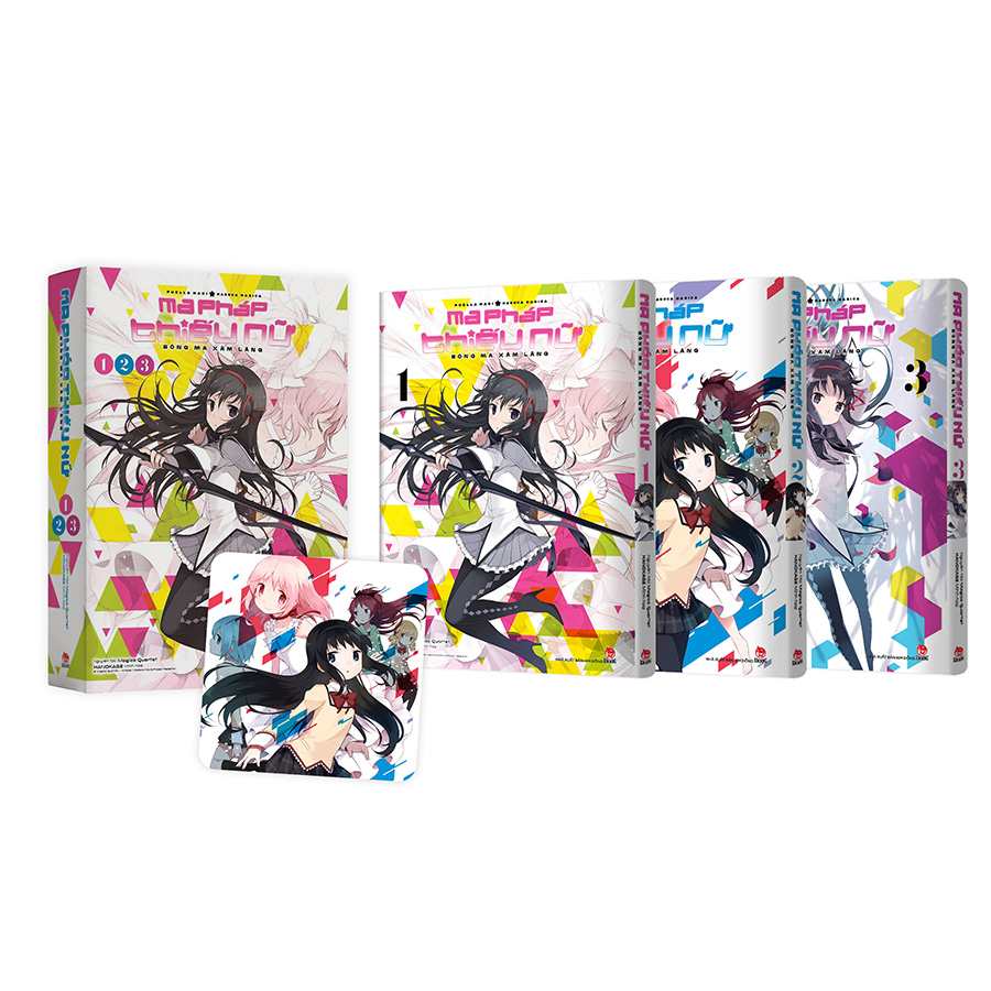 Combo 3 Cuốn Ma Pháp Thiếu Nữ Madoka Magica - Bóng Ma Xâm Lăng - Tặng Kèm Lót Ly