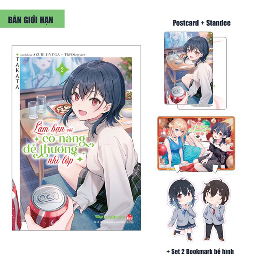 Làm Bạn Với Cô Nàng Dễ Thương Nhì Lớp Tập 2 - Bản Giới Hạn - Tặng Kèm Postcard + Standee + Set 2 Bookmark Bế Hình