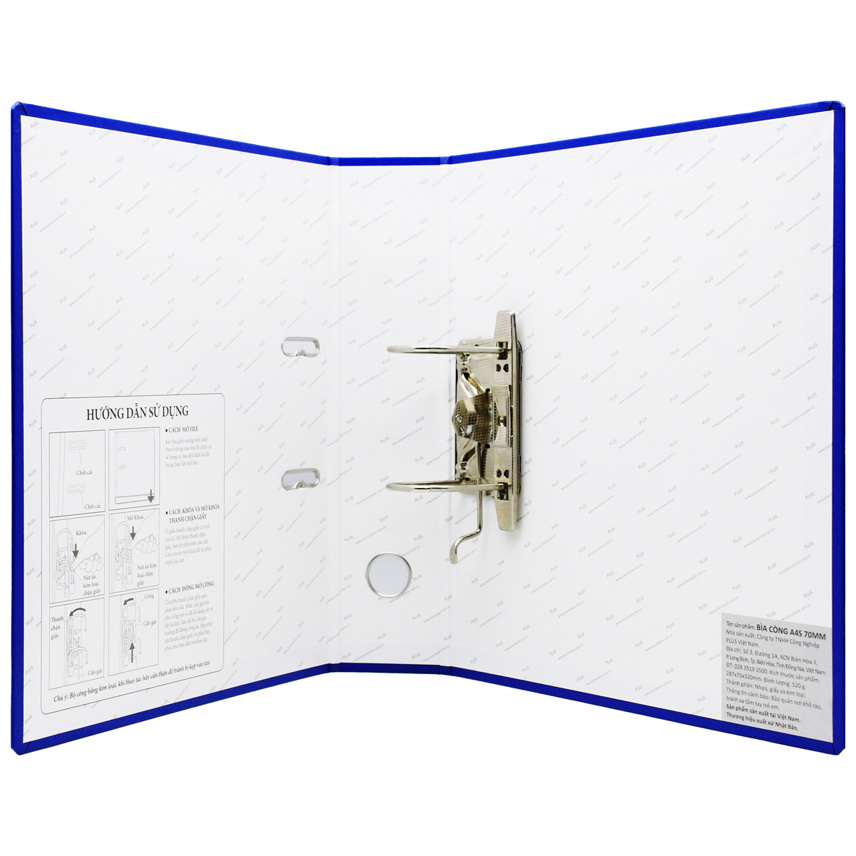 Bìa Còng A4 7cm Lanrch 800-V031 Xanh Dương (Bản Mới)