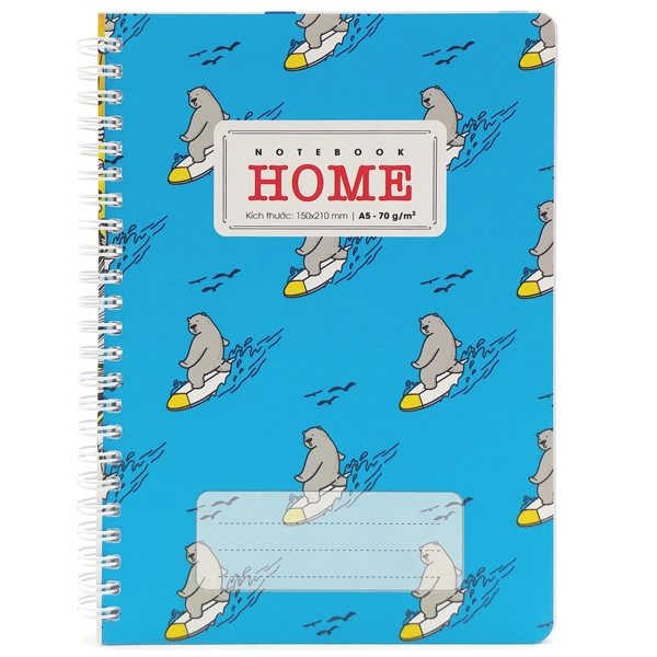 Sổ Lò Xo A5 Hải Tiến Kẻ Ngang 200 Trang 6348 Home