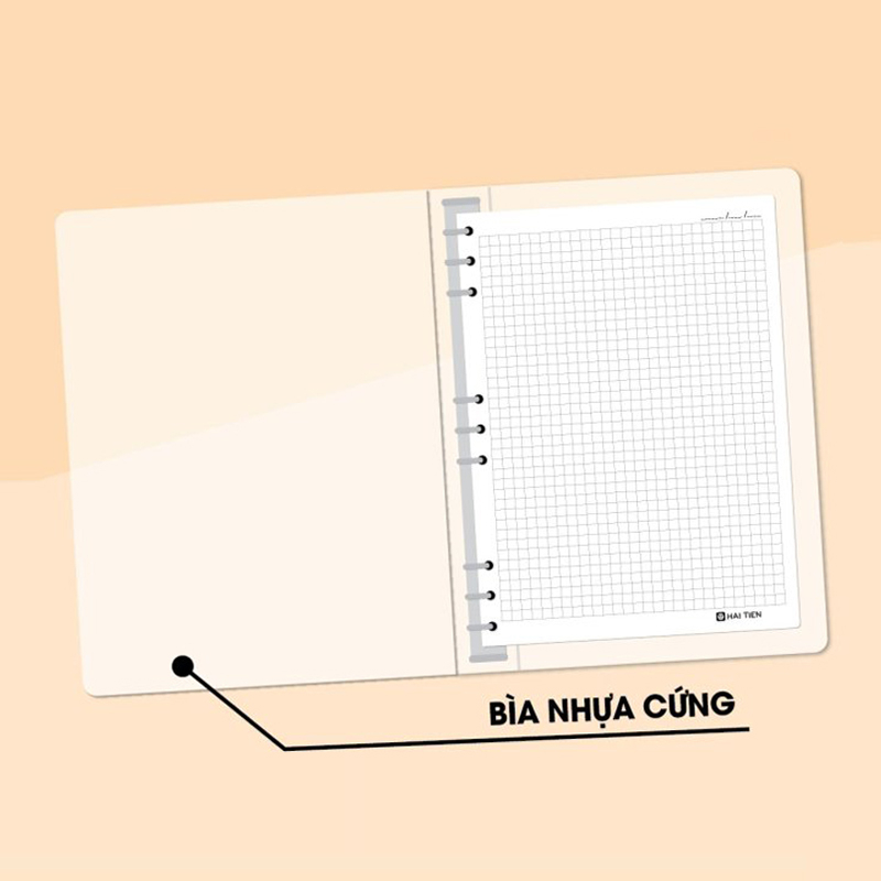 Sổ Còng Bìa Nhựa Marine B5 Hải Tiến 8878 200Tr