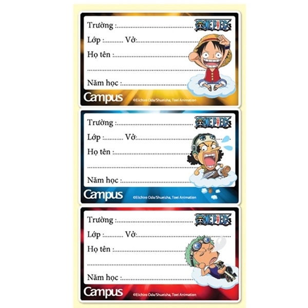 Nhãn Vở Campus One Piece 3661