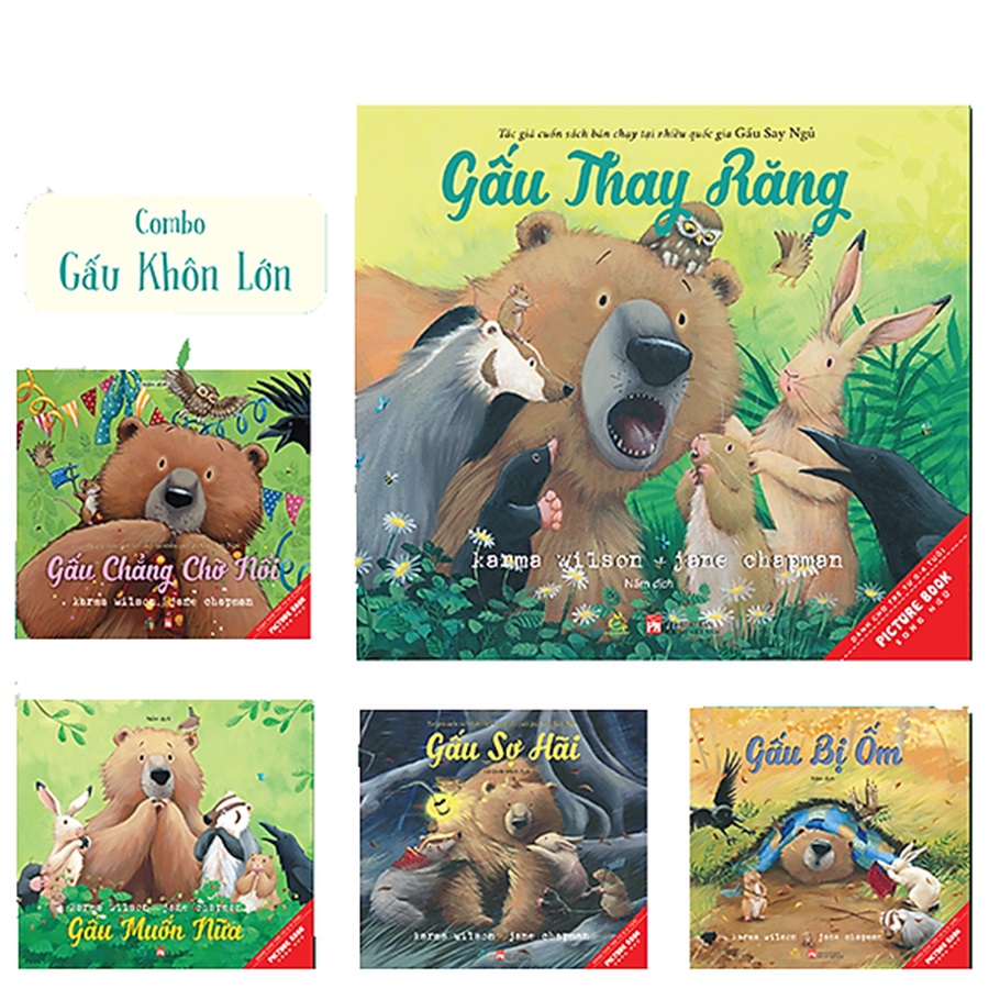 Combo 5 Cuốn Sách Tranh Song Ngữ - Gấu Khôn Lớn