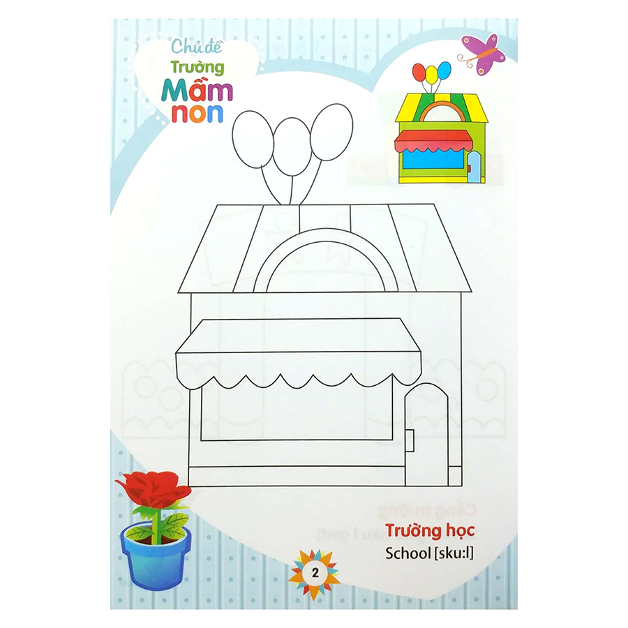 Tập Tô Màu Nhà Trẻ - Chủ Đề Trường Mầm Non