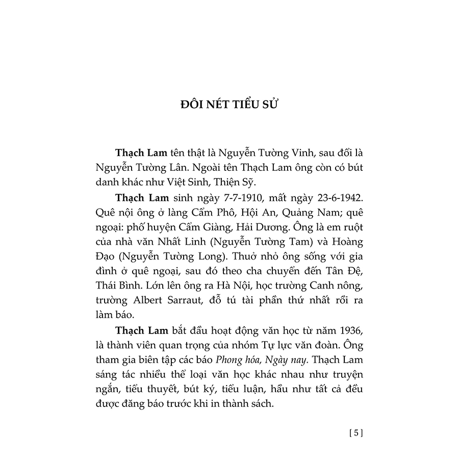 Tuyển Tập Thạch Lam