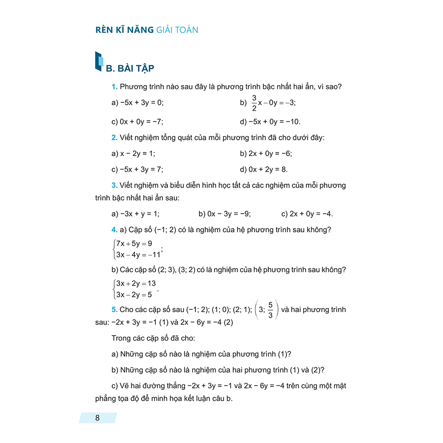 Rèn Kĩ Năng Giải Toán Lớp 9 Tập 1 (Theo Chương Trình Giáo Dục Phổ Thông Mới)