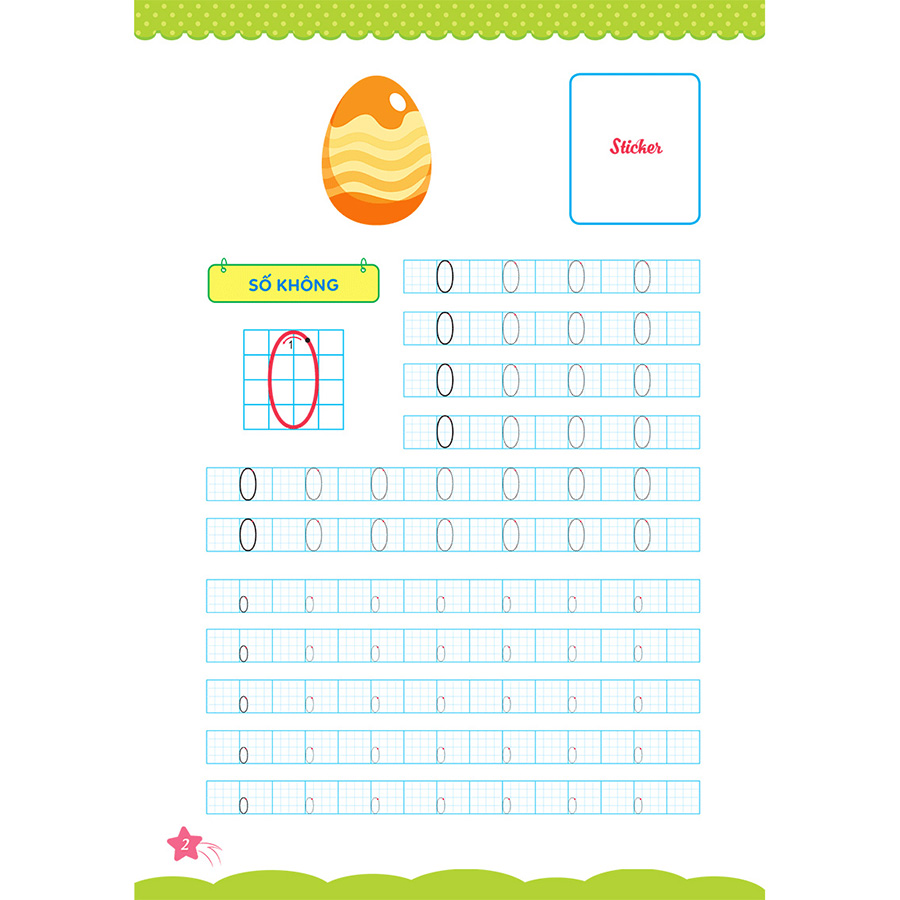 Cùng Khủng Long Học Nét Cơ Bản - Quyển 2 - Bé Trai (Chữ Số Đầu Tiên)