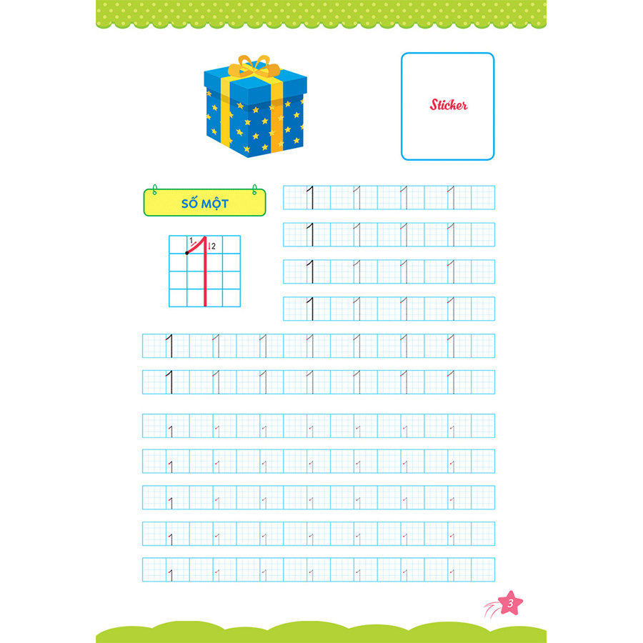 Cùng Khủng Long Học Nét Cơ Bản - Quyển 2 - Bé Trai (Chữ Số Đầu Tiên)