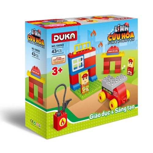 Đồ Chơi Xếp Hình Duka 180503 Lính Cứu Hỏa