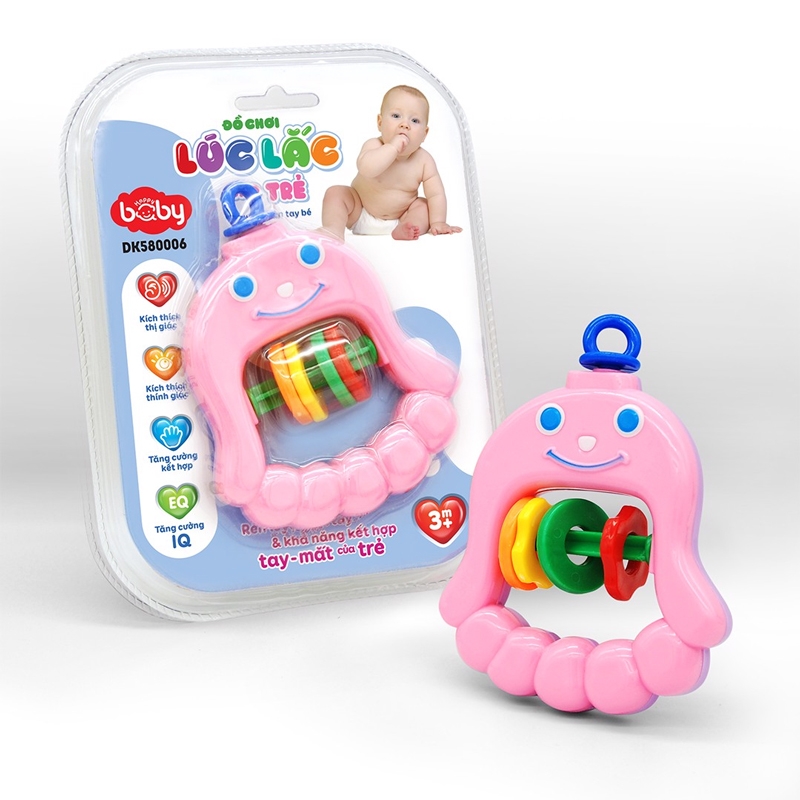 Đồ Chơi Lúc Lắc Cho Trẻ - Chuông Bàn Tay Bé Happy Baby DK580006
