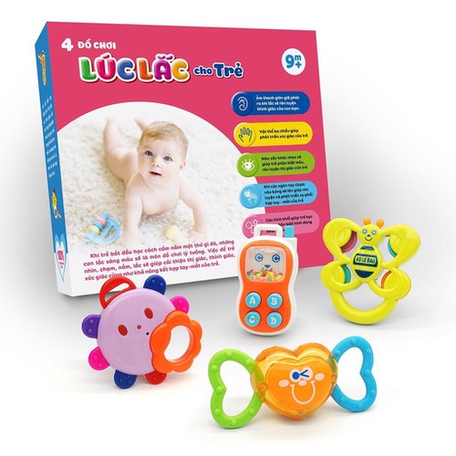 Combo 4 Đồ Chơi Lúc Lắc Cho Trẻ