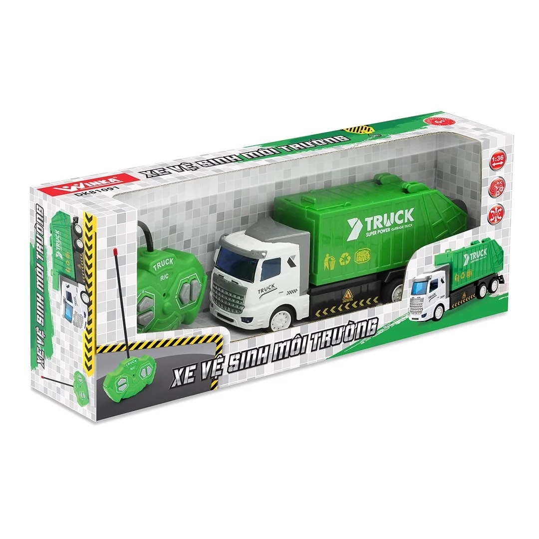 Đồ Chơi Xe Vệ Sinh Môi Trường Điều Khiển Từ Xa Duka DK81091