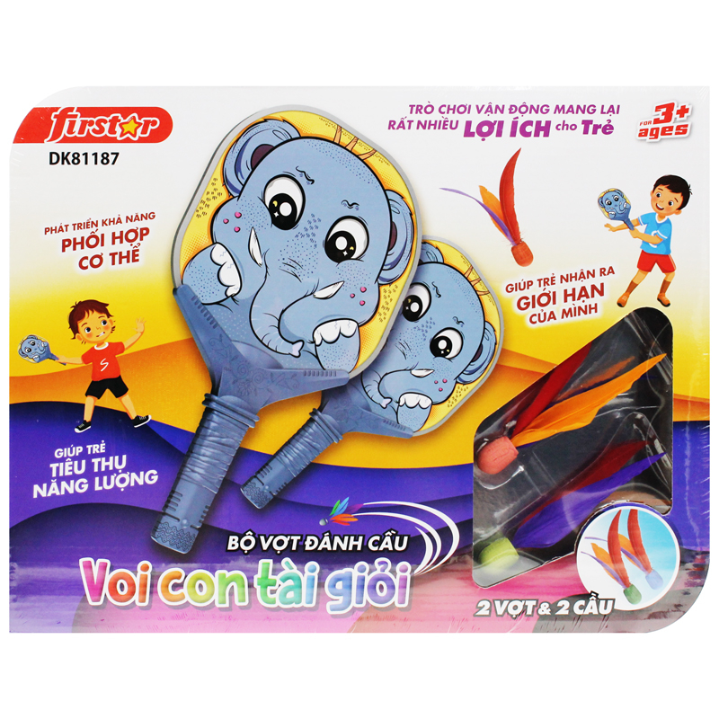 Đồ Chơi Bộ Vợt Đánh Cầu - Voi Con Tài Giỏi DK81187