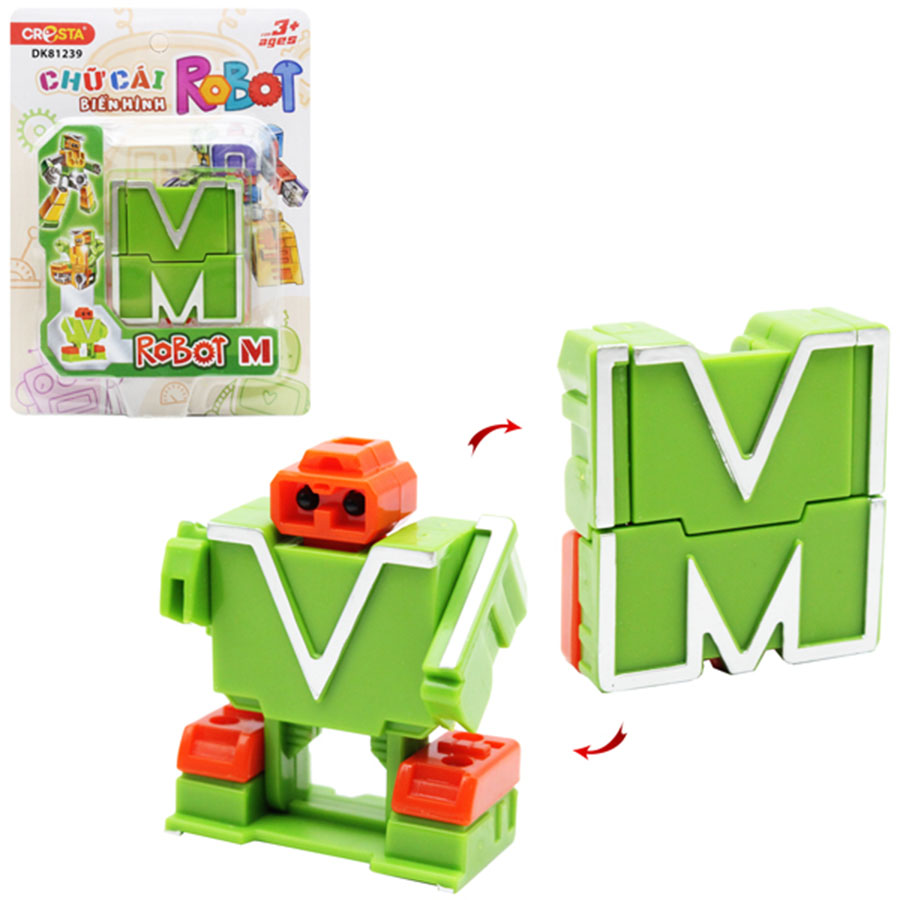 Đồ Chơi Cresta Chữ Cái Biến Hình - Robot M DK81239