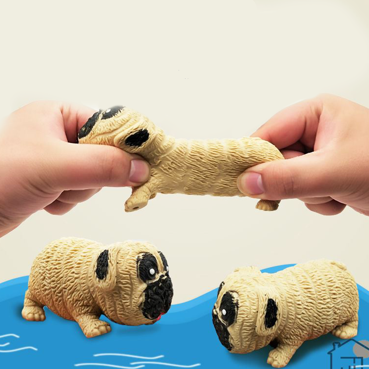 Đồ Chơi Giảm Stress-Pug Siêu Dẻo , Siêu Cute Pug-Tc1021A