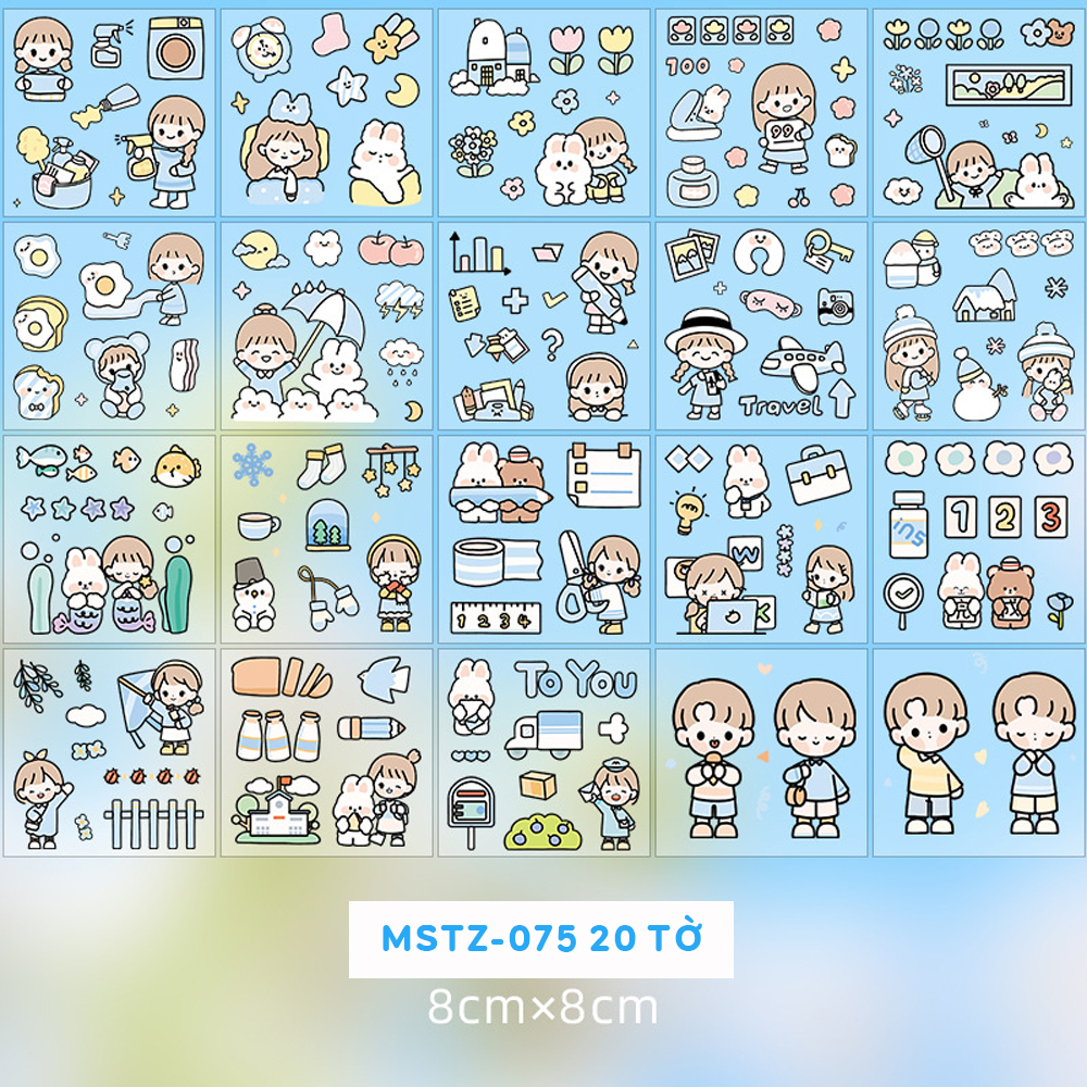 Đồ Chơi Sticker Telado - Cô Gái Và Bé Thỏ MSTZ-07/2-6