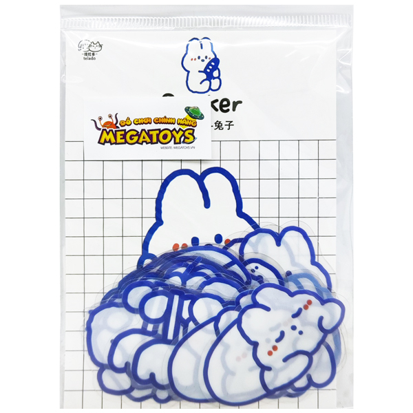 Đồ Chơi Sticker Telado - Bé Thỏ Đáng Yêu Trang Trí Tập Vở