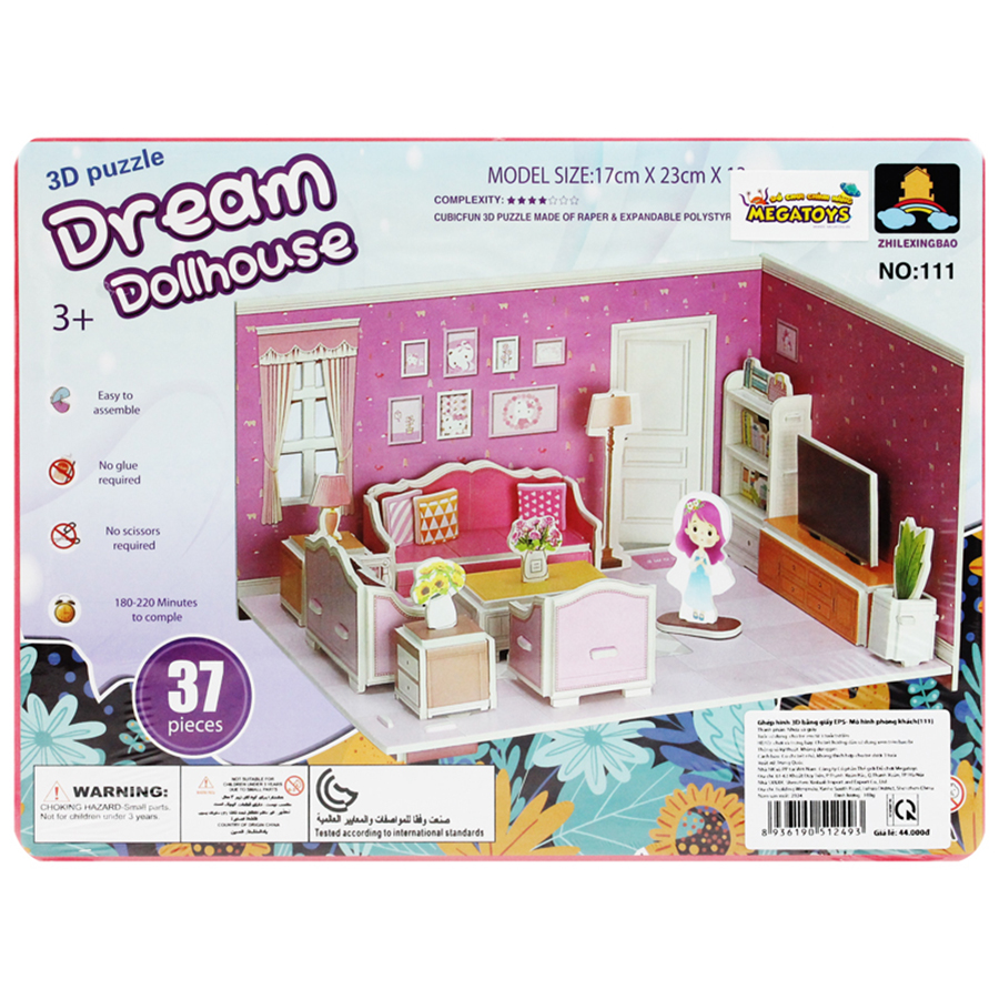 Đồ Chơi Ghép Hình 3D Bằng Giấy EPS - Mô Hình Phòng Khách 111