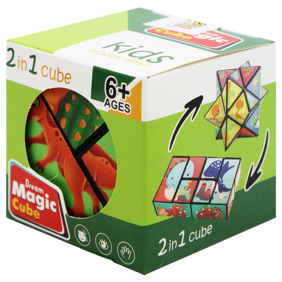 Đồ Chơi Rubik Biến Hình Khủng Long - Thử Thách Siêu Trí Tuệ 2689-1B/2B/3B