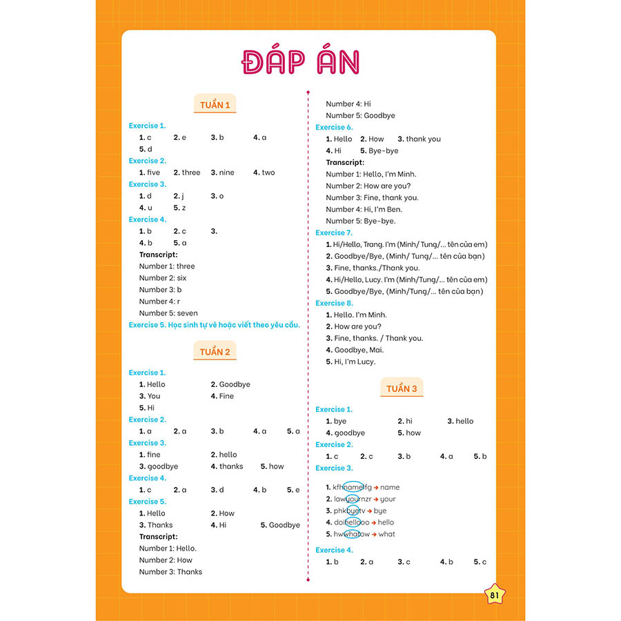 Phiếu Bài Tập Cuối Tuần Tiếng Anh Lớp 3 (Global Success)