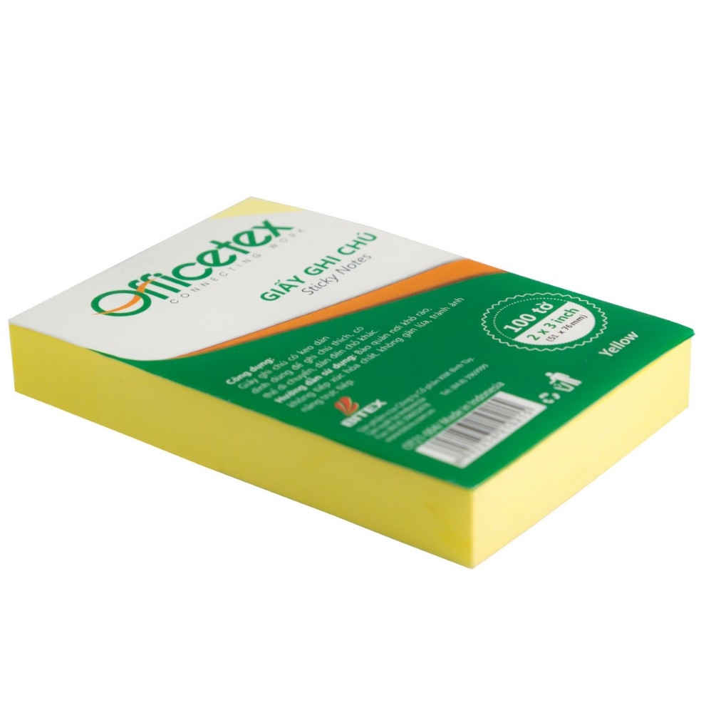 Giấy Note Officetex 3x2 Màu Vàng