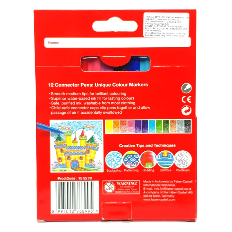 Bút Lông Màu Faber Castell Connector 12 Màu