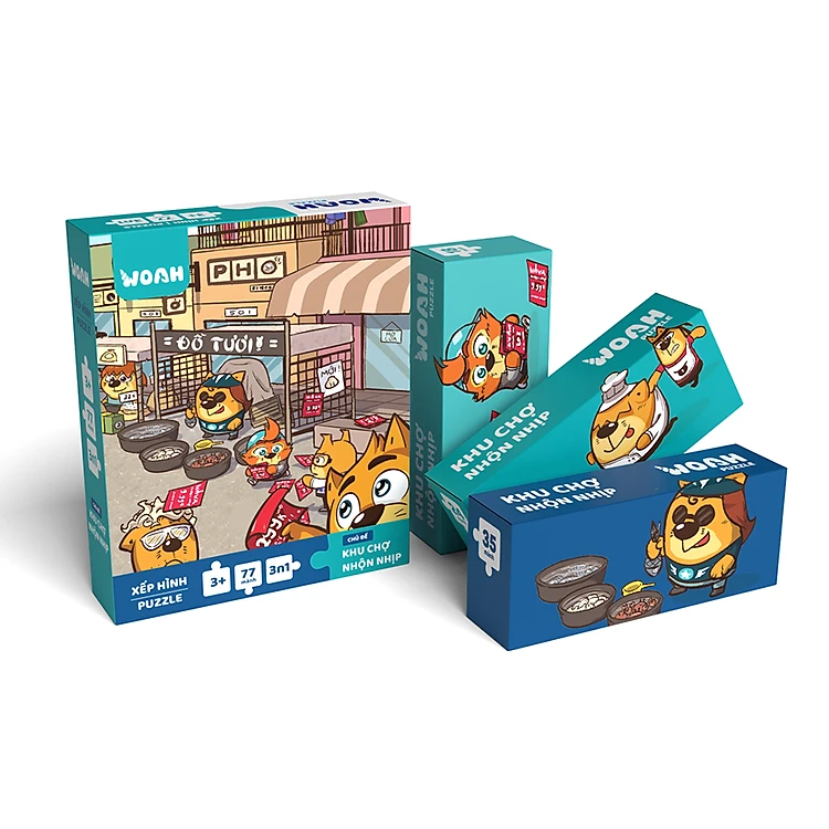 Đồ Chơi Xếp Hình Puzzle Mato - Khu Chợ Nhộn Nhịp