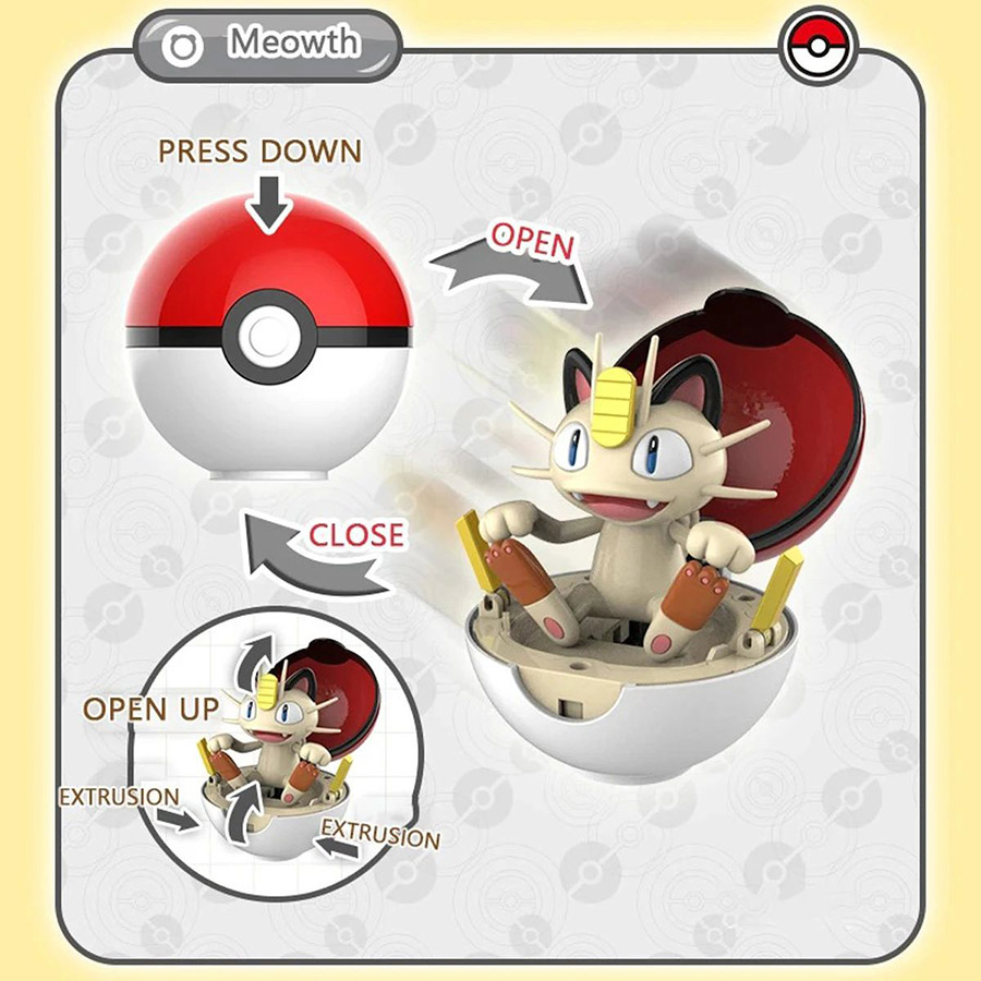 Quả Cầu Pokemon Tự Động Biến Hình - Meowth ZC8941E