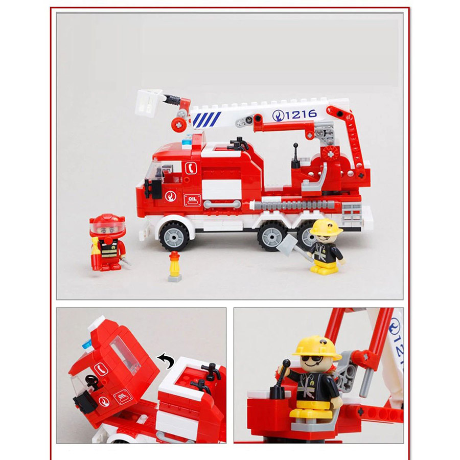 Đồ Chơi Lắp Ráp Xe Thang Cứu Hỏa - Firefighting Ladder Truck