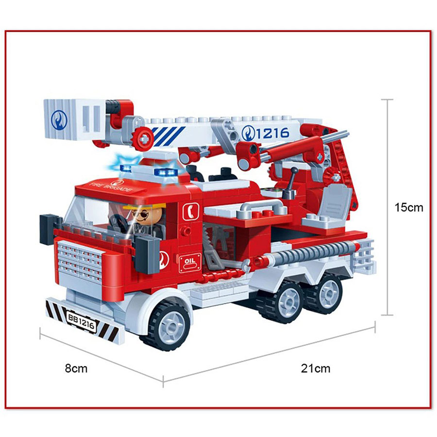 Đồ Chơi Lắp Ráp Xe Thang Cứu Hỏa - Firefighting Ladder Truck